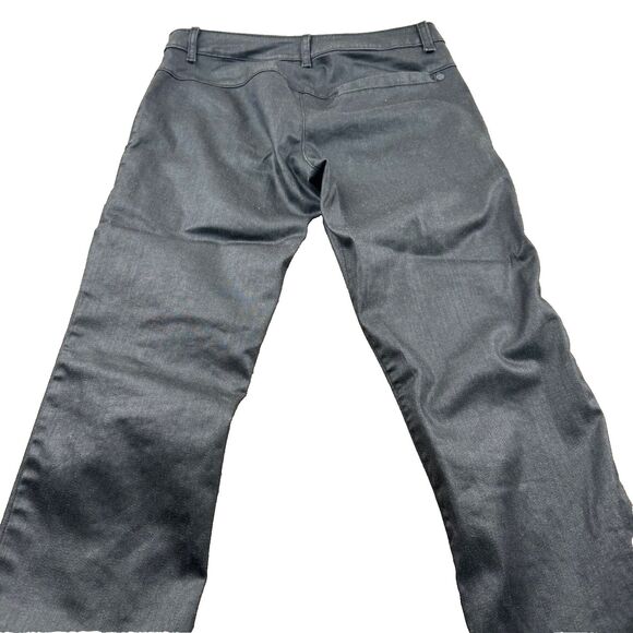 Rufskin Coal Waxed Denim Pants Men's 28X29 Black Straight Stretch SnapButton Fly - Picture 5 of 16